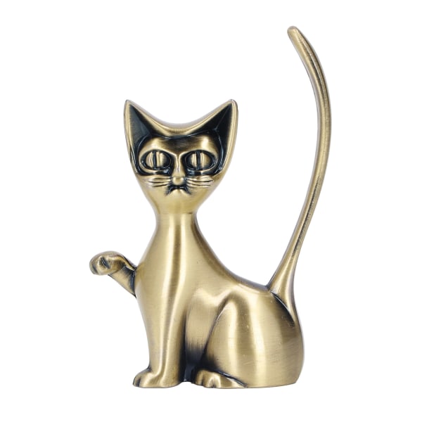Cat God Ringhållare Cat God Design Zinklegering Robust Hållbar Retro Style Ring Organizer för Ringar Smycken