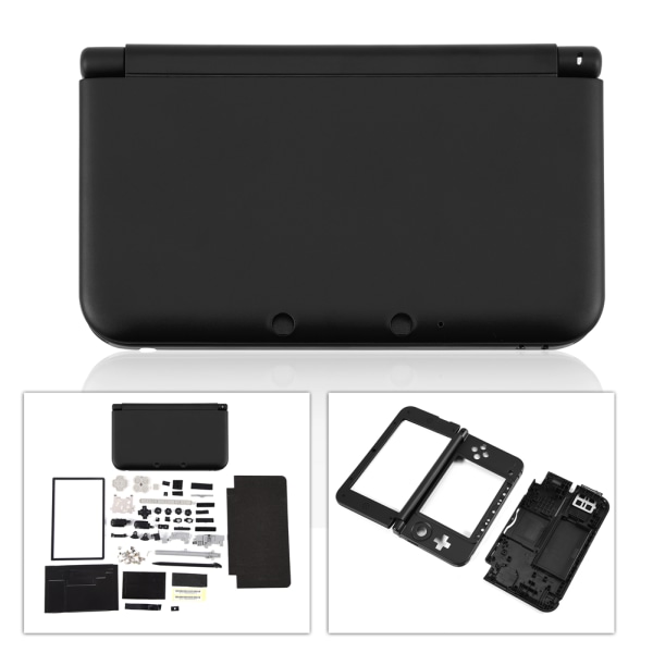 Koko case cover kuoren korjausosien täydellinen vaihtosarja Nintendo 3DS XL:lle musta