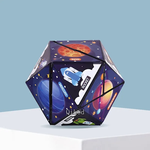 Ny Variant Geometrisk Föränderlig Magnetisk Magisk Kub Anti Stress 3D Dekompression Hand Flip Pussel Kub Barn Avlastare Fidget Leksak Cube 12
