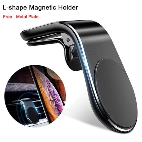 Universal Magnetisk Biltelefonhållare Klämfäste Telefonhållare för kompatibel med Iphone 15 14 Pro Samsung