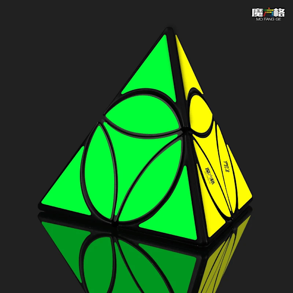 Coin Pyraminx Magic Speed Cube Stickerless Professionella Fidget Leksaker Coin Pyramid Cubo Magico Pussel Black