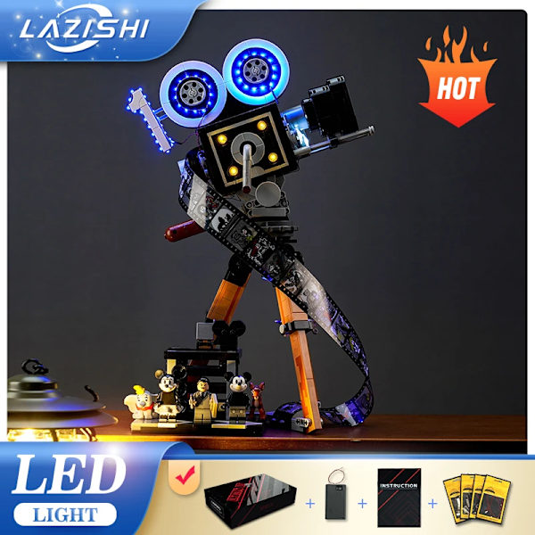 Lazishi LED-lampa 43230 set lämpligt för Walt Tribute Camera byggklossar (endast belysningstillbehör) Standard