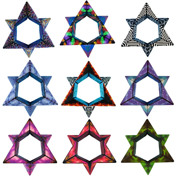 Er Varierande Geometrisk Föränderlig Magnetisk Magisk Kub Anti Stress 3D Hand Flip Pussel Kub Barn Stresslindrare Fidget Leksak MC-08
