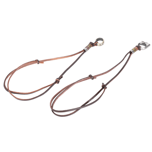 2st läder tröja kedja handgjord retro justerbar lång zinklegering hänge halsband