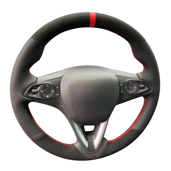 Anti-halk rattöverdrag i mockaläder för Opel Astra K Corsa E Karl Crossland X Grandland Insignia Zafira