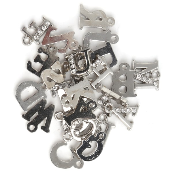 26 stk legering bokstav anheng DIY engelsk alfabet med rhinestones Ornament smykker gjør tilbehør