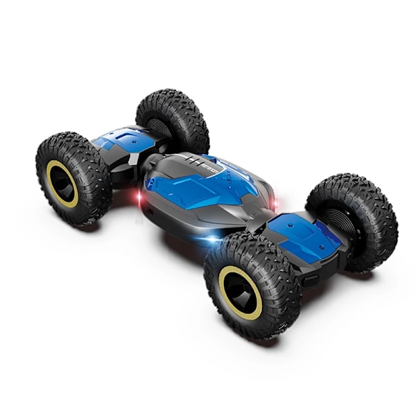 Rock crawler 4wd twist stunt rc bil fjärrkontroll radiostyrd maskin leksaksfordon dubbelsidig drift leksaker för pojkar 23AH-Blue