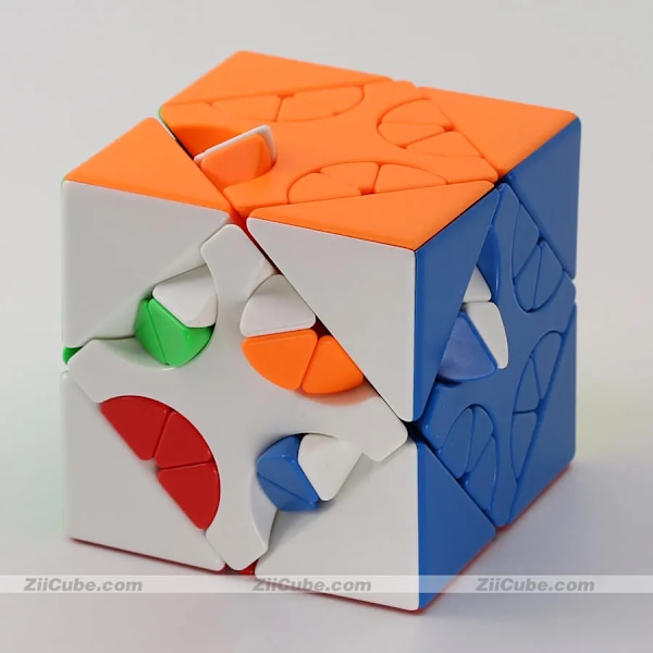 Skew Cube 3X3 Mixup Magiskt Pussel Stickerless 6 Sidor Hunyuan Vridande Cubo 1 2 3 Professionellt Pedagogiskt Leksaksspel Mxup Skew 1and2and3