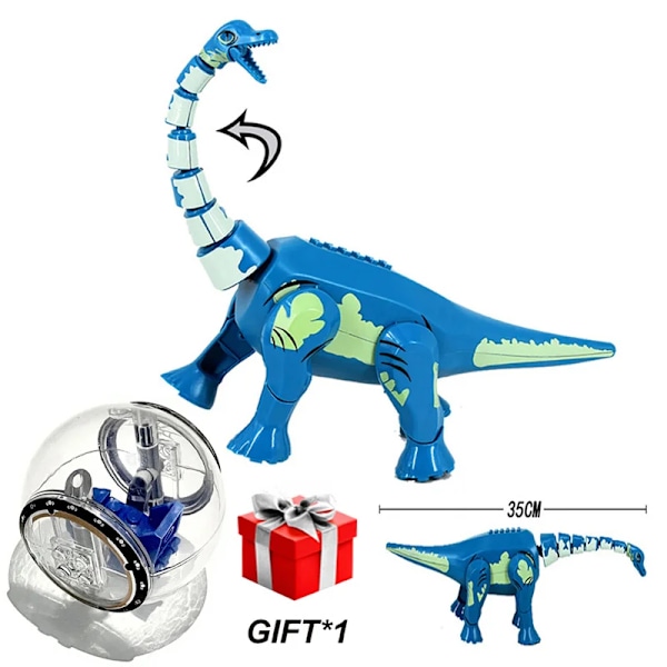 Jurassic World Byggstenar Dinosaurierfigurer Klossar med Flykt Gyrosphere Tyrannosaurus Indominus I-Rex Montera Barnleksaker Big dinosaur(.102)