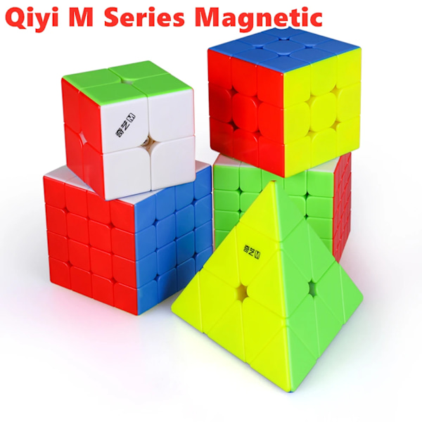 Magnetisk 2X2X2 3X3X3 4X4X4 5X5X5 Ms Serie Speed Cube 2X2 3X3 Pyramid 4X4 Cubo Magico 5X5 Pusselkub 2x2 M black