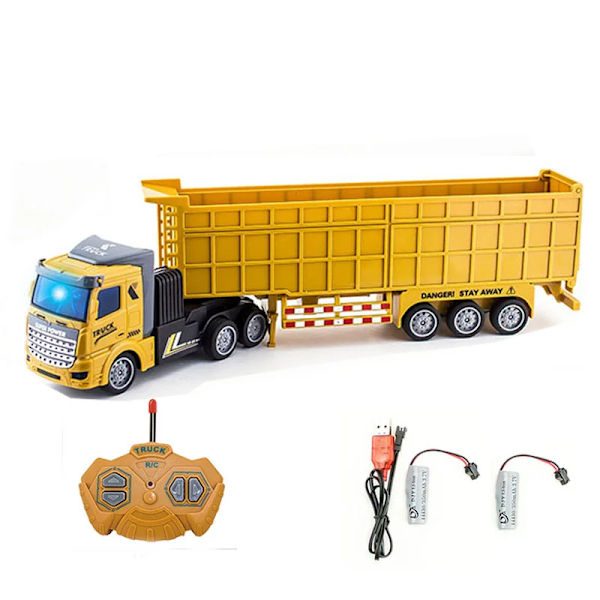 RC-bil för ingenjörer, RC-bil traktor, elektrisk tung transportbil, tippbil, leksaksbil med fjärrkontroll för pojkar, trafikmodell, leksakspresent QH200-C 2B