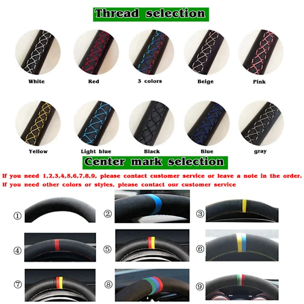 Rattöverdrag för Ford Focus 3 Kuga Escape 2012-2016 DIY biltillbehör anpassad original rattfläta