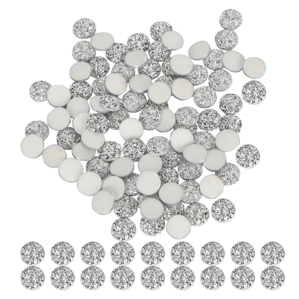 100 stk flad diamantharpiks rund lys flatback rhinestone tilbehør Håndværksartikler 12 mm