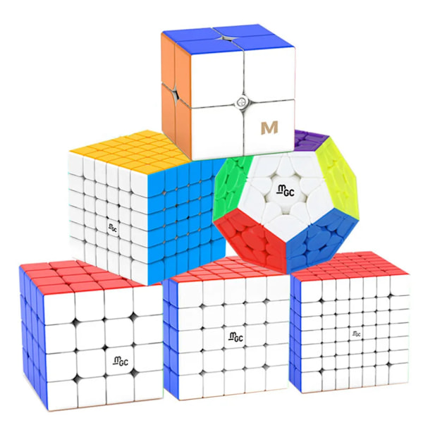 Yj Mgc Version Series 2X2 3X3 4X4 5X5 6X6 7X7 Elite M Magnetisk Megaminxeds Magic Speedcube Cubo Magico Leksaker För Barn Present MGC 3X3 V2 Color