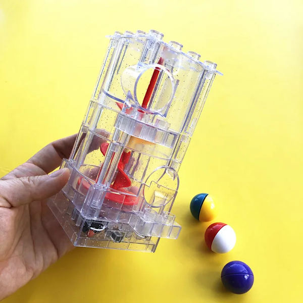Höjdjusterbar elektrisk kullagerbana lyft berg-och-dalbana transparent spiralhiss kompatibel med stora byggklossar Only parts No motor