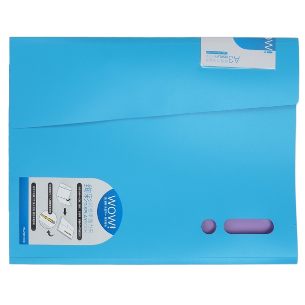 Kansio Kannettava opiskelijan huutomerkin muotoinen joustava tiedostokansio A3A4 testipaperin säilytyspussi, sininen