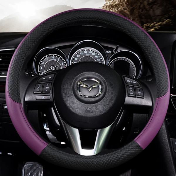 Rattöverdrag för bil, gula inredningsdelar för Lander 2 Aguna 2 Vaz2110, rattöverdrag, biltillbehör purple