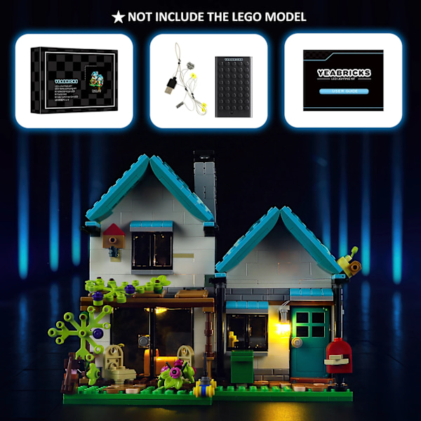 Lightaling LED-belysningsset för 31139 Mysigt hus byggklossar set (ingår inte modellen)  leksaker i klossar för barn Led Light KIT