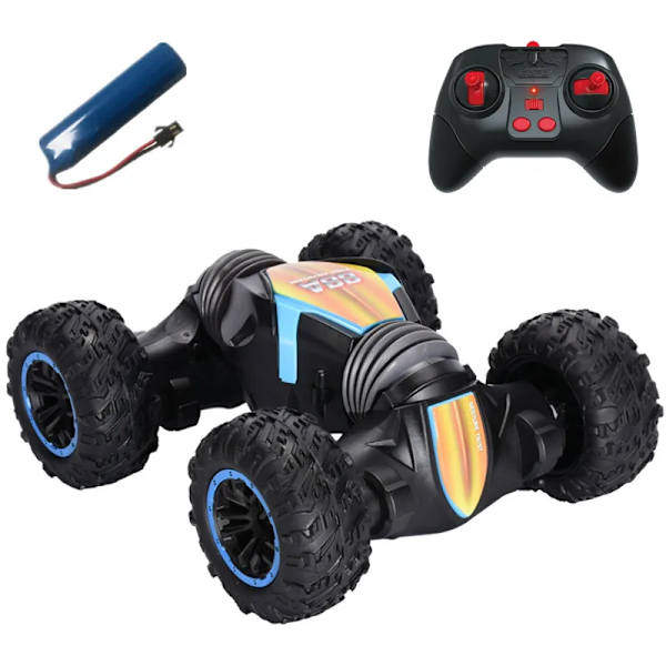 Ny högteknologisk RC-bil med fjärrkontroll, klocka, handgester, 360° rotation, terrängkörning, stunt, avgasblåslampa, musik, pojkleksak Ordinary Blue 1 B