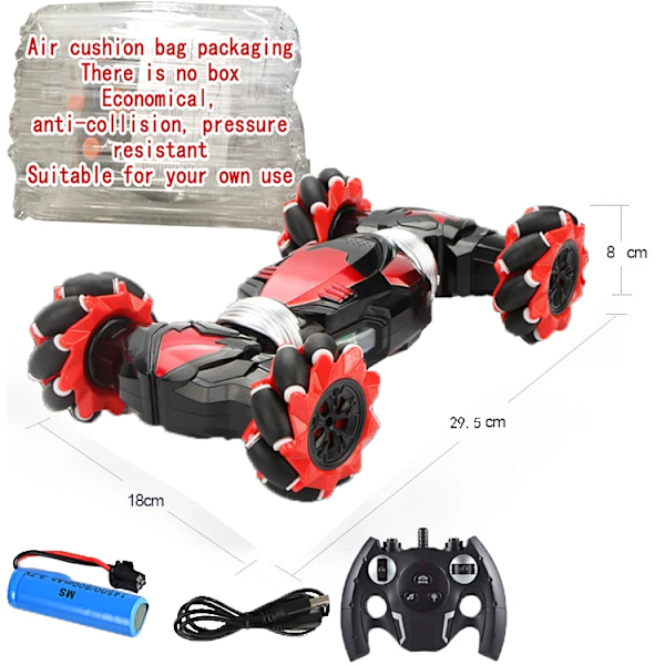 Ny dubbelmod off-road buggy och racing radiostyrd 2.4ghz 4wd twist RC-bil höghastighetsklättring leksak för pojke barn 29CM Handle Rc Red A