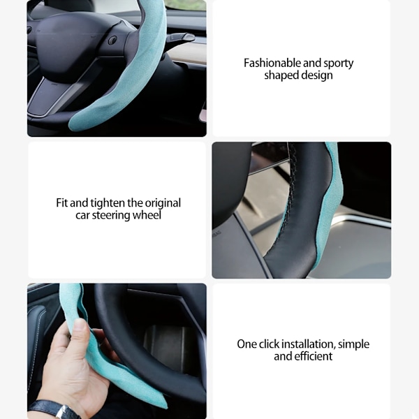 38cm 15-tums rattöverdrag för bil, ultratunt, halkfritt, universellt, automatiskt skydd, inredningstillbehör Red