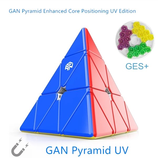 Pyramid 3X3 Magnetisk Pyramidkub Pyramid M 3X3X3 Speed Cube Pusselkub Magnetisk Magisk Kub Pyramid Uv Magnetisk Kub Pyramid UV