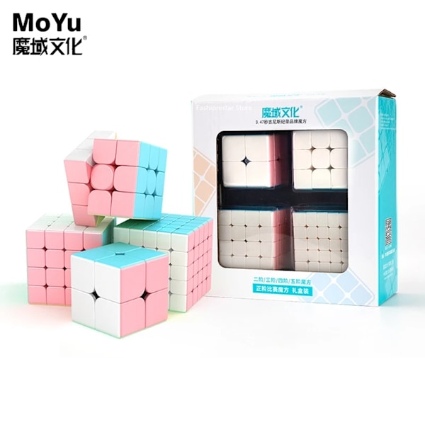 Cube 3X3X3 Speed Cube 2X2 3X3 4X4 5X5 Puzzle Magic Cube 2345 Macaron Cube Presentförpackning Pedagogiska Leksaker Presentgåva Till Barn 2345 Macaron cube