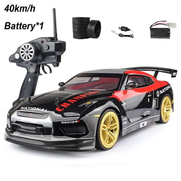 1:10 RC-bil leksak 70km/h hög hastighet drift racing bil fjärrstyrd bil 4WD GTR sportbil leksaker för barn pojke födelsedagspresent NO10-1B