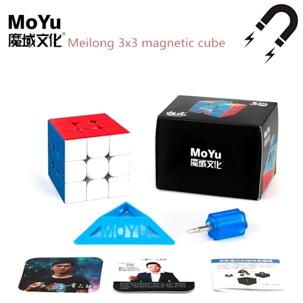 3M Magnetisk Magisk Speed Cube 3X3 2X2 Stickerless Professionell Fidget Leksak 2M Cubo Magico Pussel meilong 2M