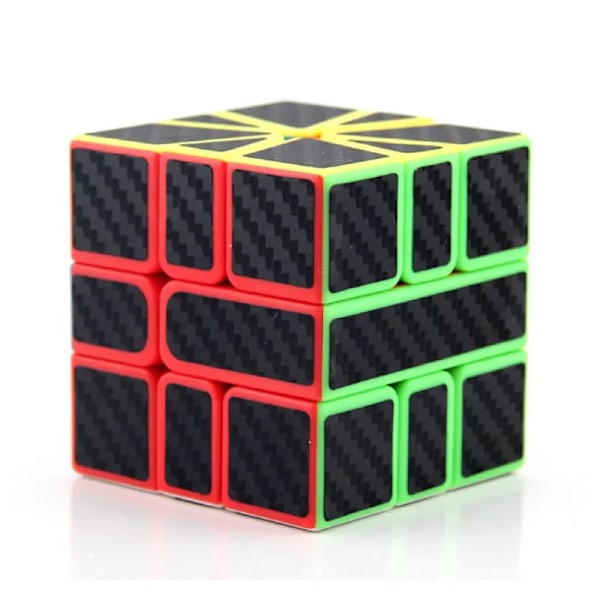 Mfjs Square-1 Magisk Speed Cube Stickerless Sq-1 Professionella Fidget Leksaker Square Sq1 Cubo Magico carbon fibre