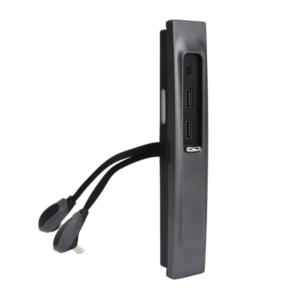 Bil USB LED Hub 2 USB 1 TYPE C Portar Centerkonsol Multiport Dockningsstation Adapterbyte för Tesla Model Y Model 3