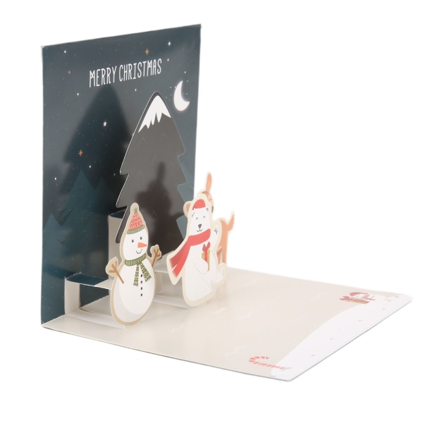 Lykønskningskort Tredimensionelt julespecielt dekorativt papir med konvolutklistermærkeD-stil