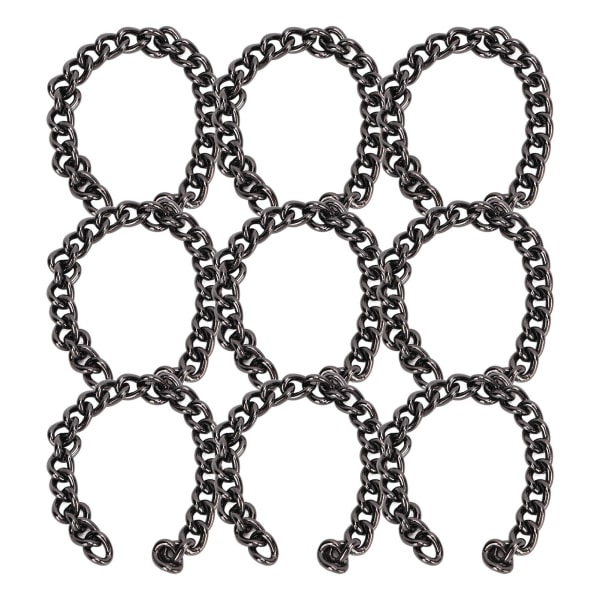 Fortauskantkjede 10 meter Elegant stil jernmateriale DIY Enkel Praktisk håndverkskjede for smykkefremstilling Silver Black