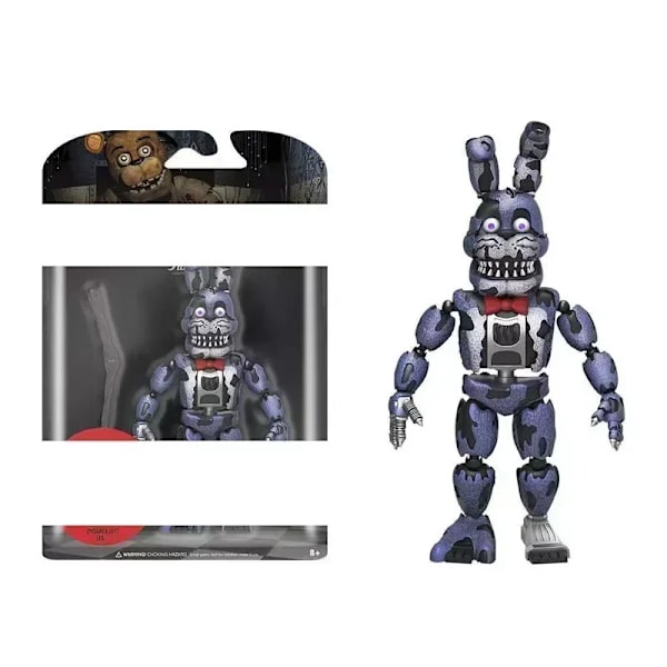 Fem nätter hos Freddy Freddy Fazbear actionfigur PVC mobiltelefon med rörliga leder guldmodell leksakssats byggklossar 13-with box