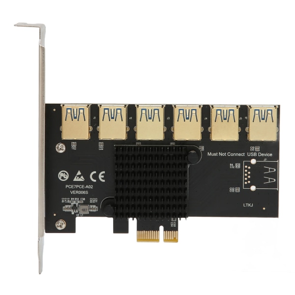 PCIE 1 til 6 Riser Card PCIE 1X USB3.0 grafikudvidelse Nem installation Bredt kompatibelt PCIE 1 til PCIE 6 adapterkort