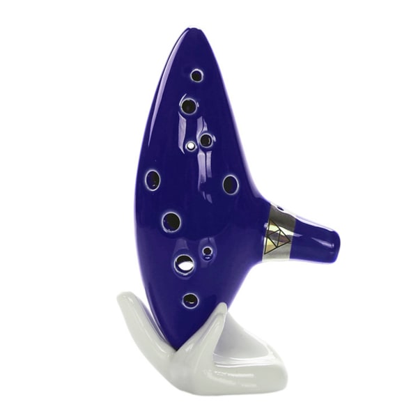 12 huller Alto C Porcelæn Ocarina med holder Gaveæske Lanyard Mini blæseinstrument til begyndere