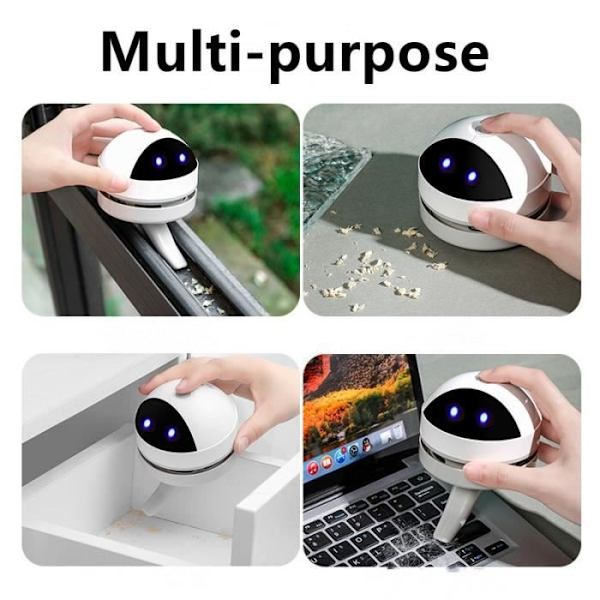 Smuldammsugare för bord, Mini sladdlös dammsugare, USB-uppladdningsbar bärbar dammsamlare, för tangentbord, bil, soffa, matta