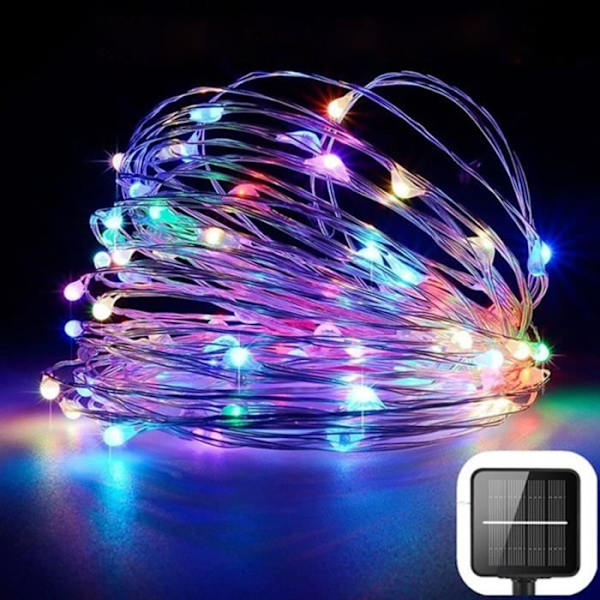 20M 200 LED Solarslinga IP44 Vattentät Utomhus Trädgård Uteplats Bröllop Julfest - Multicolor