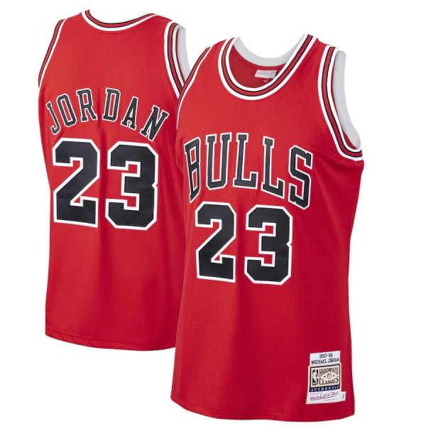 Herr #23 Michael Jordan Chicago Bulls retrotröja Bekväm klassisk S