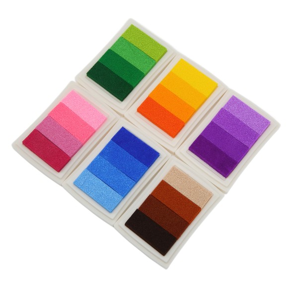 Bläckdyna svamp Vattenbaserad gradientfärg Ej giftig tvättbar gör-det-själv-stämpel för scrapbookmålning