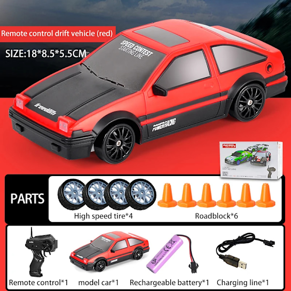 2.4g drift rc bilar 4wd rc driftbil leksak fjärrkontroll gtr modell ae86 fordon bil rc racingbil leksaker för pojkar barns present SC24A01