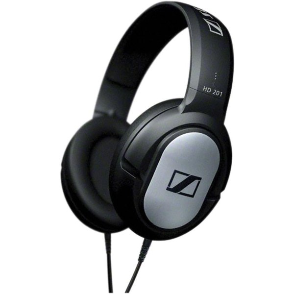 Sennheiser HD 201 lukkede dynamiske stereohodetelefoner for Studio, Performance Live og Djs Komfortabel klassiker
