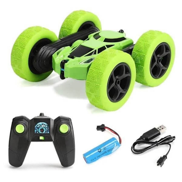 Rc Bil Fjärrkontroll Terränggående 4Wd 360° Rotation 2.4Ghz Radiostyrd Bil För Barn - Grön