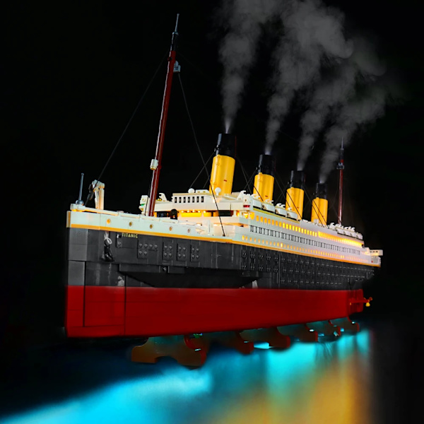Vonado LED-belysningssats för 10294 Titanic samlarmodell skeppsleksak ljuskit, Inkluderar inte byggstenmodellen Upgrade Version