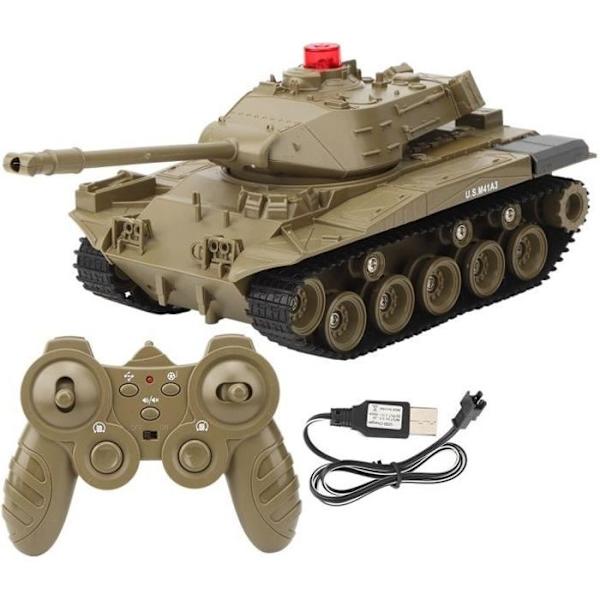 RC Tank 1-16 Fjärrkontroll Tank Leksak Barn Fordonsmodell Leksak Gåva (Grön)-Chd
