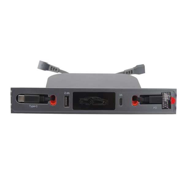 Auton USB keskitin 27 W Pikalataus kahdella kaapelilla Keskikonsolin telakointiaseman vaihto Tesla Model 3 Y 2021–2023