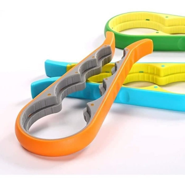 4-i-1 Multifunktionell Burköppnare - Orange - Ergonomisk - Modern Design - Pp + Tpr