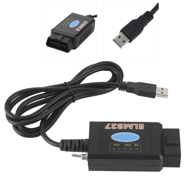 OBD2 skanneradapter kodeleser Bluetooth diagnosegrensesnitt Autoskanneverktøy Passer for Ford