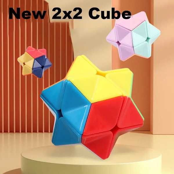 Nya Stilar 2X2 Kub 2X2X2 Magnetisk Kub Pussel Träning Reaktionshastighet Barns Professionella Pedagogiska Leksaker Magnetic Cube 2x2