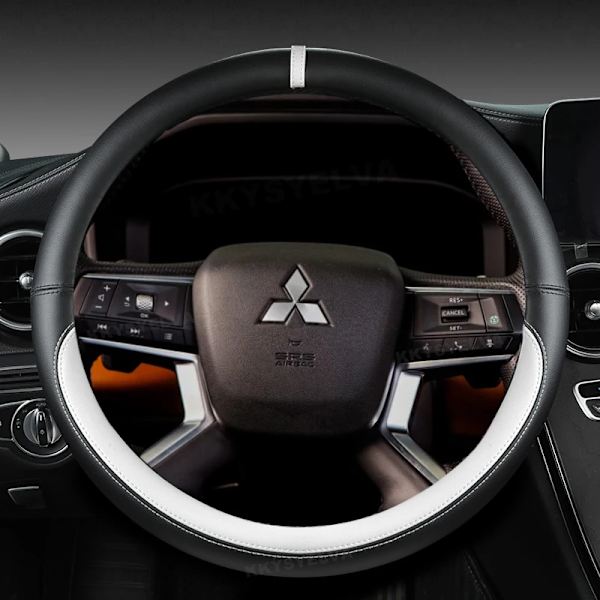 Rattstyrningsöverdrag för Mitsubishi Outlander 2022 L200 2022 Mirage ASX 2012-2019 Eclipse Cross 2017-2019 Biltillbehör WHITE